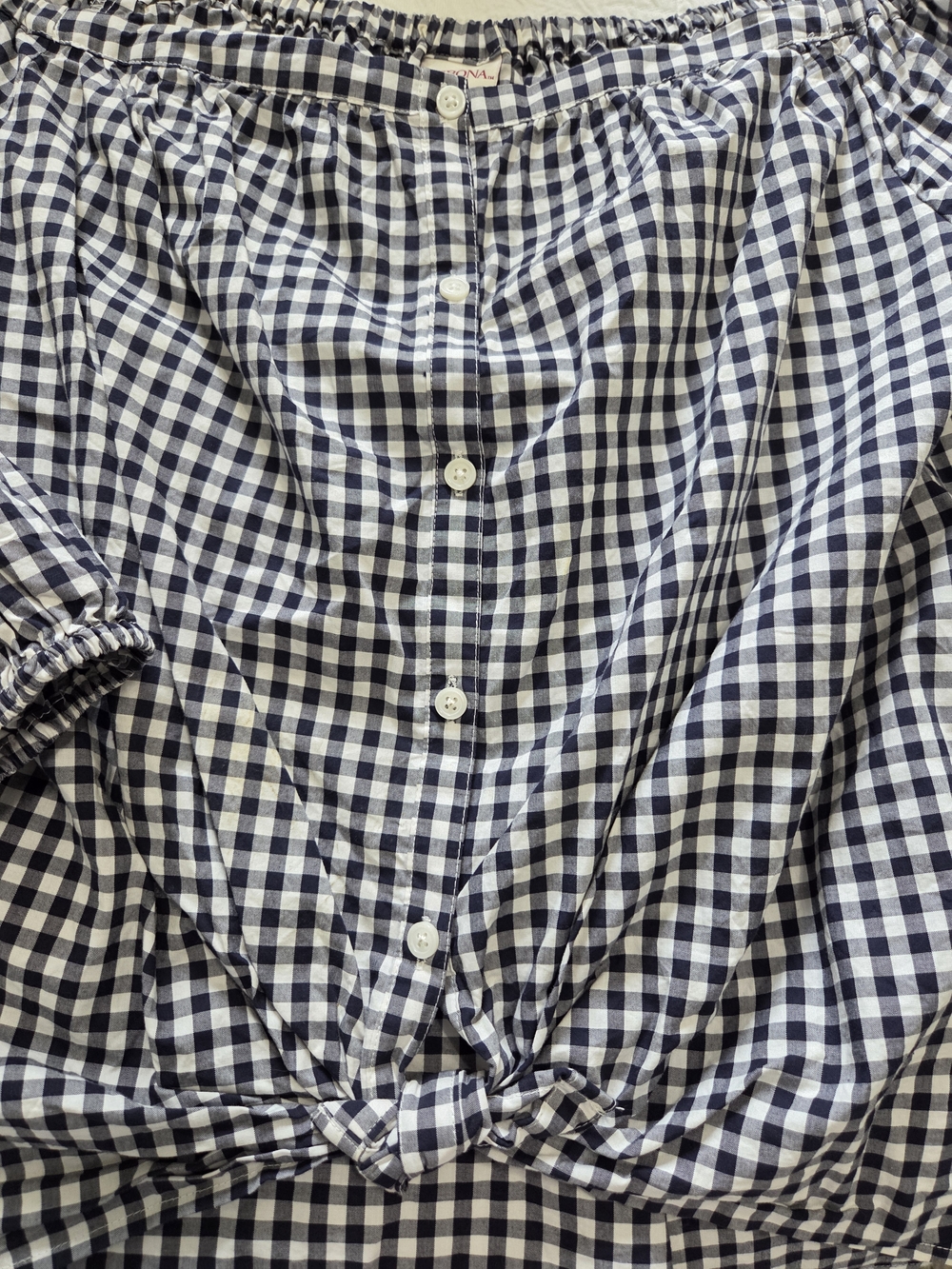 Merona Gingham Button-Front Top - Picture 5 of 6